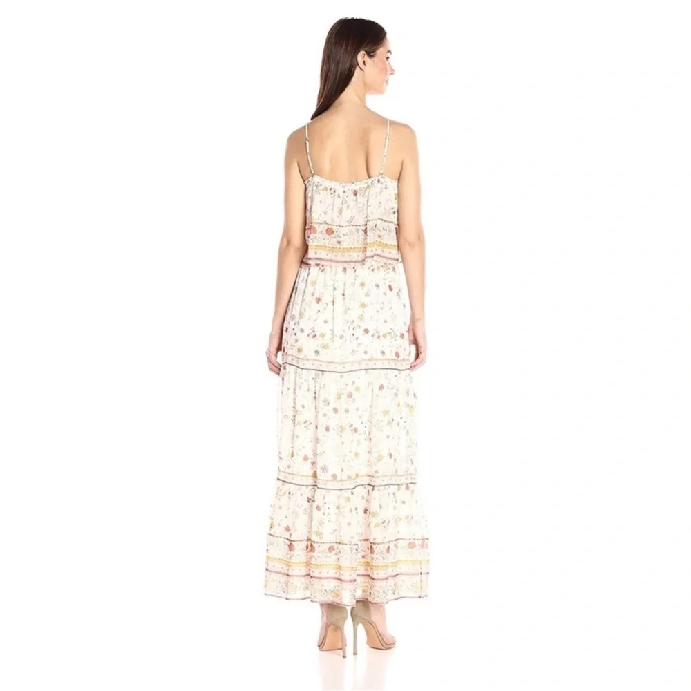Joie Vernita Silk Maxi Dress - White Floral Pattern - Picture 8 of 13